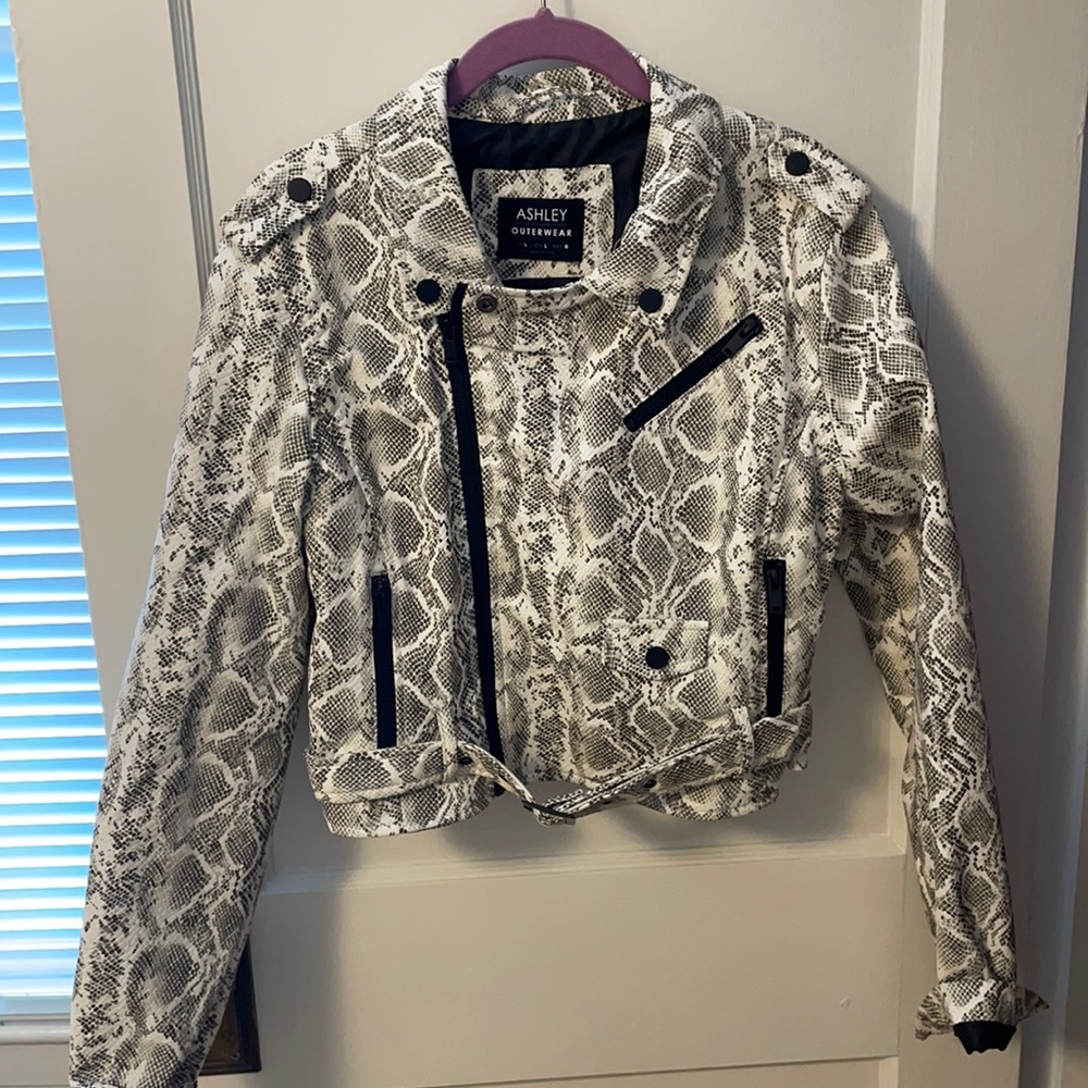Snakeskin Leather Jacket